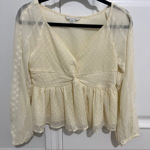 American Eagle Twist Front Babydoll Top Small